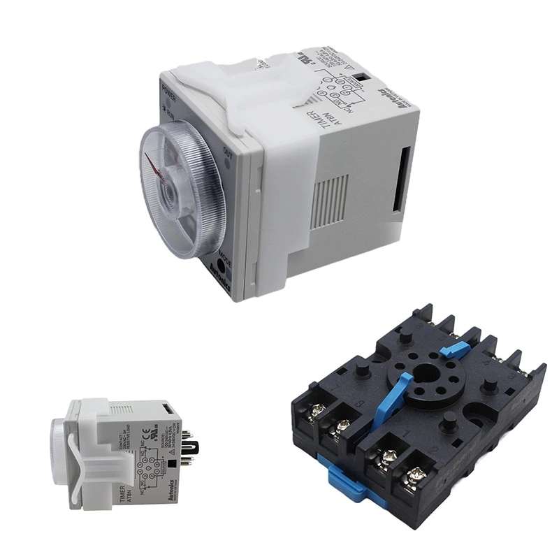 Autonics AT8N Time Relay Multi-function Digital Timer with Analog Dial Control With Relay Socket