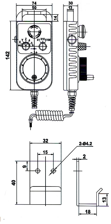 ISMM1474 Pulse Generator MPG Hand wheel CNC Pendant Rotary Encoder