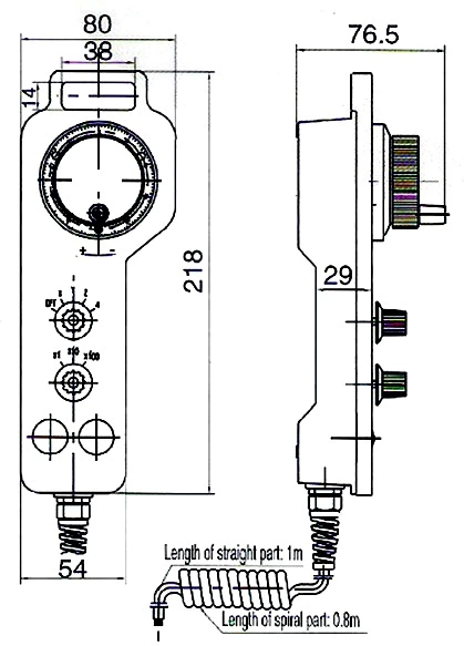 ISMM2080-001-100B-5L Pulse Generator MPG Hand wheel CNC Pendant Rotary Encoder
