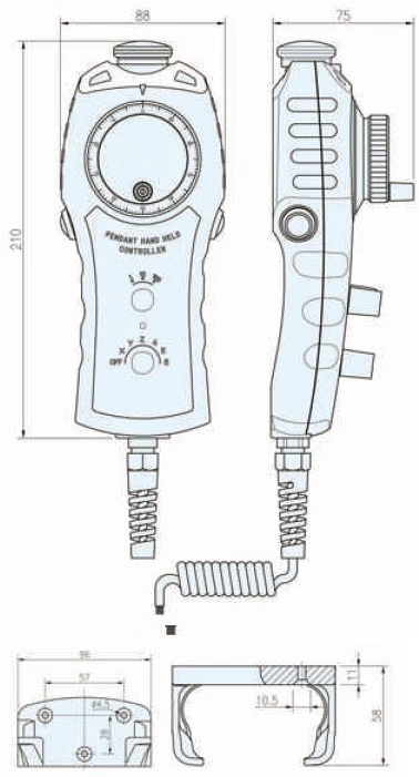 ISMM2188B-100B-5L MPG Manual Pulse Generator with Emergency Stop