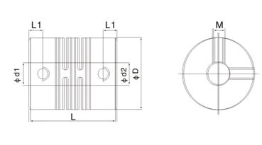 LR2 series electric motor shaft flexible plastic quick rubber coupling