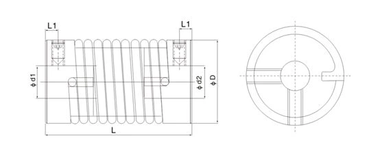 LP 6x6 D16 L24 series coupling encoder motor torque spring Flexible coupling