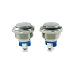 19MM Dome Button 2Pin Screw Terminal Momentary Waterproof Metal Button Switch