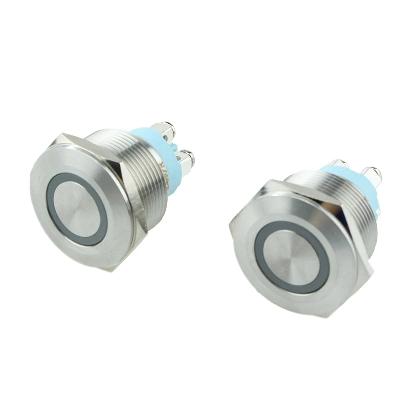 ANTI-VANDAL RING ILLUMINATED LED PUSH BUTTON SCREW TYPE