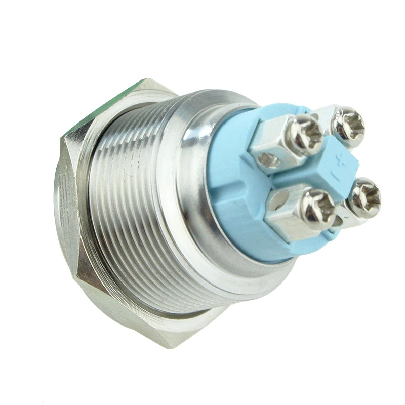 ANTI-VANDAL RING ILLUMINATED LED PUSH BUTTON SCREW TYPE