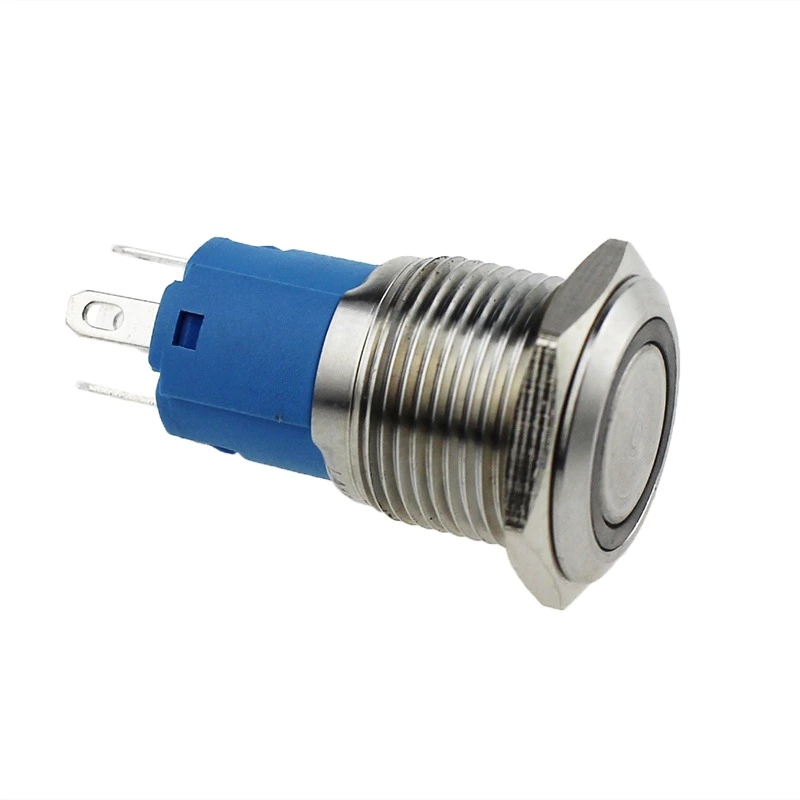 LA16AJSF Ip67 Waretproof White Led Ring Illuminated Metal Push Button