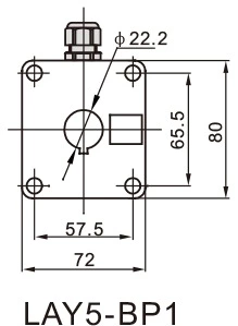 22/25 Mm IP40/54 Button Box for Single Hole