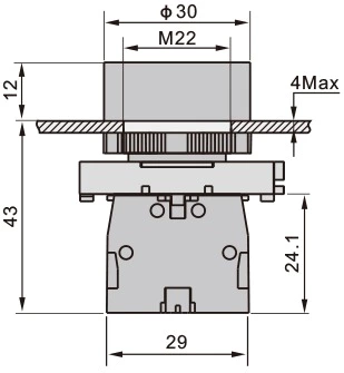 LAY5-BD21 2 position selector switch lay5 selector push button
