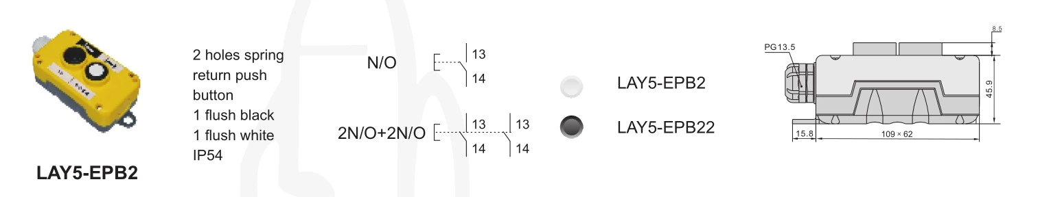 2XNO+2XNO Push Button Switch CONTROL BOX
