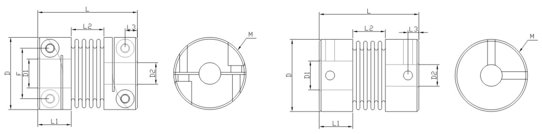 LB-D25L38 Flexible Encoder Coupling Bellows Coupling for Machine Tool