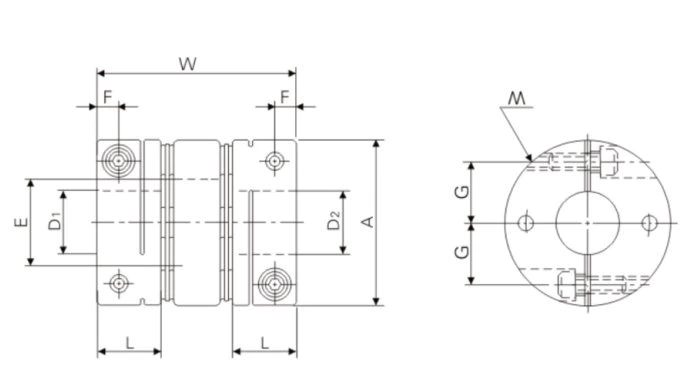 Lb Series shaft Metal quick Plate Flexible Coupling