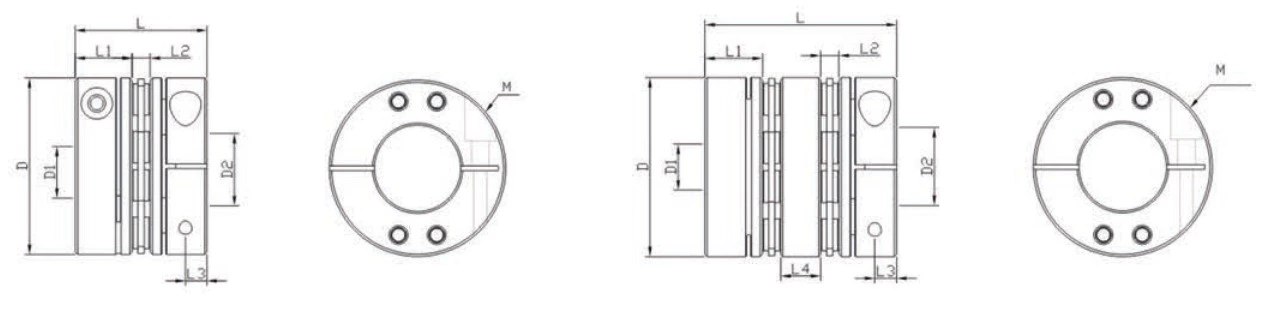 LDG High Rigidity Diaphragm Stepping Motor Coupling