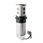 EU Plug Three-position high level WIFI smart Motorized kitchen Bluetooth socket with USB-C led light 15W wireless charging