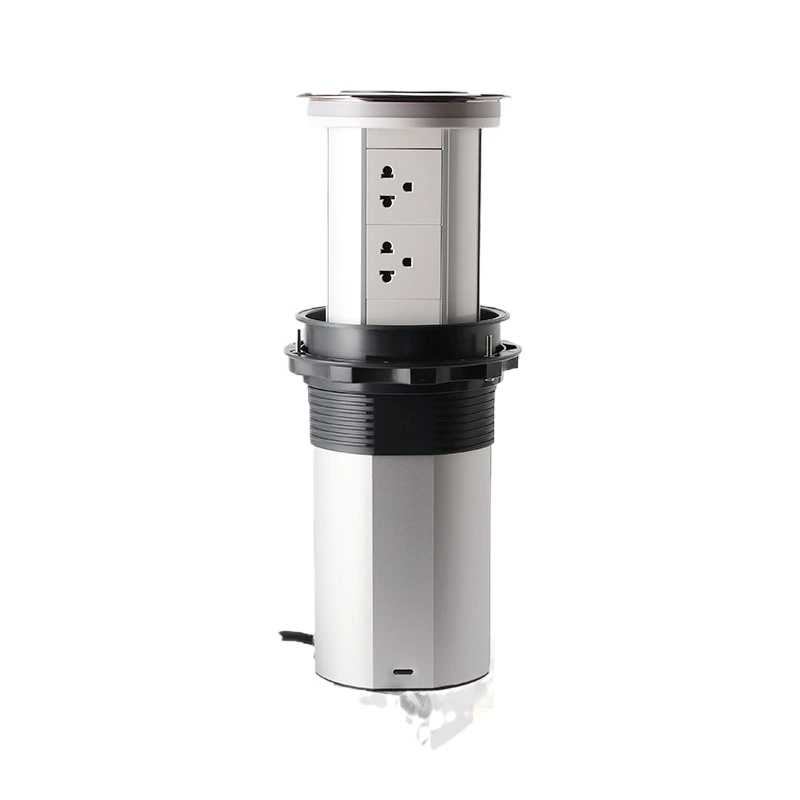 WiFi Smart Motorized Socket QI wireless charger Intelligent Elevation Electrical Outlet Motorized Lift Pop up USB Charger Socket kitchen cabinets showroom