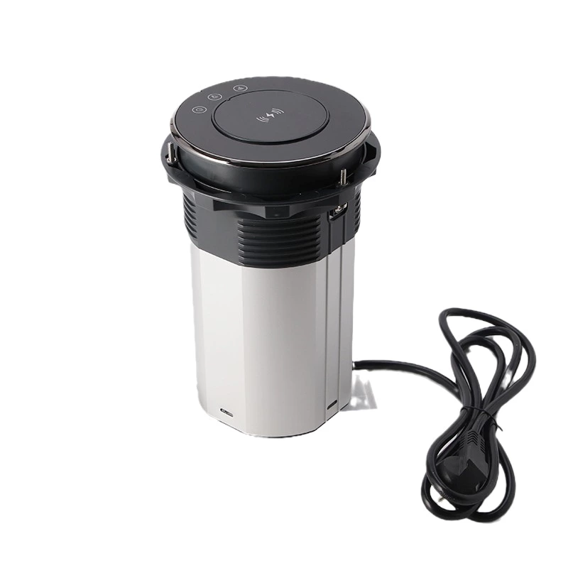 WiFi Smart Motorized Socket QI wireless charger Intelligent Elevation Electrical Outlet Motorized Lift Pop up USB Charger Socket kitchen cabinets showroom