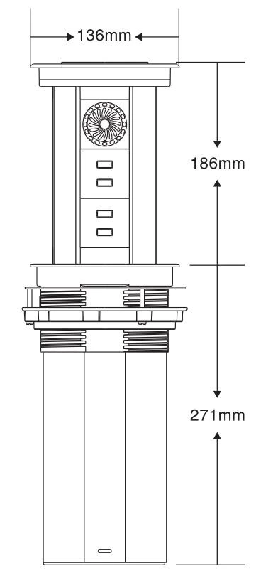 Pop up socket by voice command WiFi Smart Motorized Socket QI wireless charger Intelligent Elevation Electrical Outlet Motorized Lift