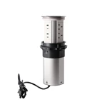 Pop Up Socket Electrical 13A With USB Vertical Motorized Recessed Compact Furniture Socket aluminum alloy