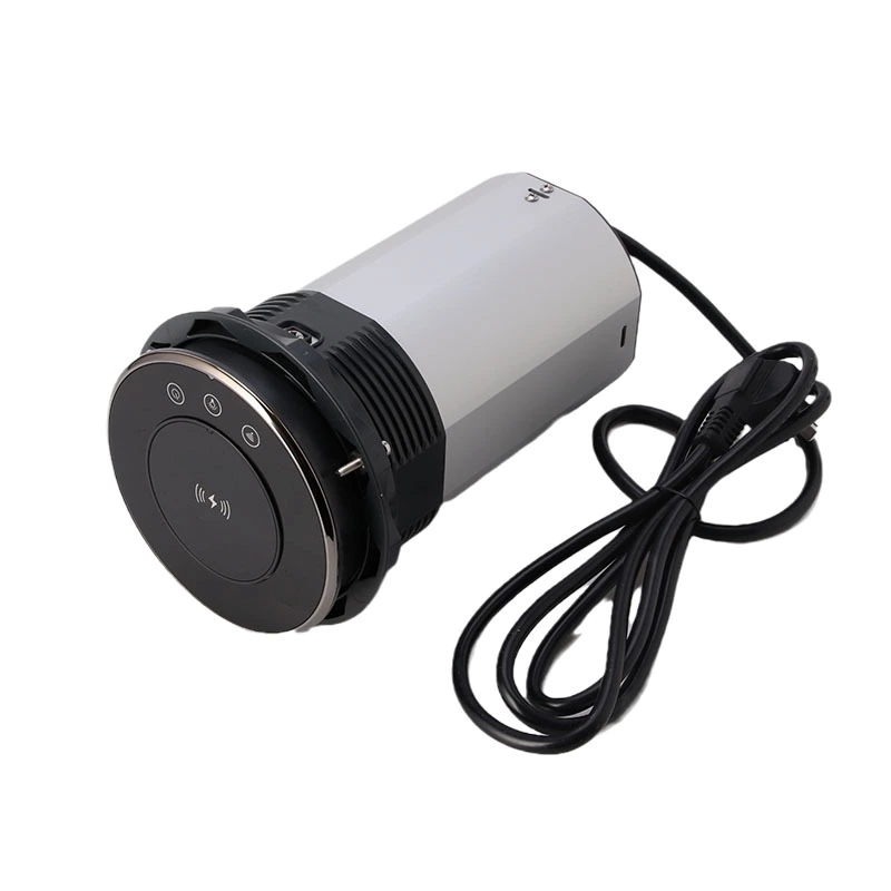 Pop Up Socket Electrical 13A With USB Vertical Motorized Recessed Compact Furniture Socket aluminum alloy