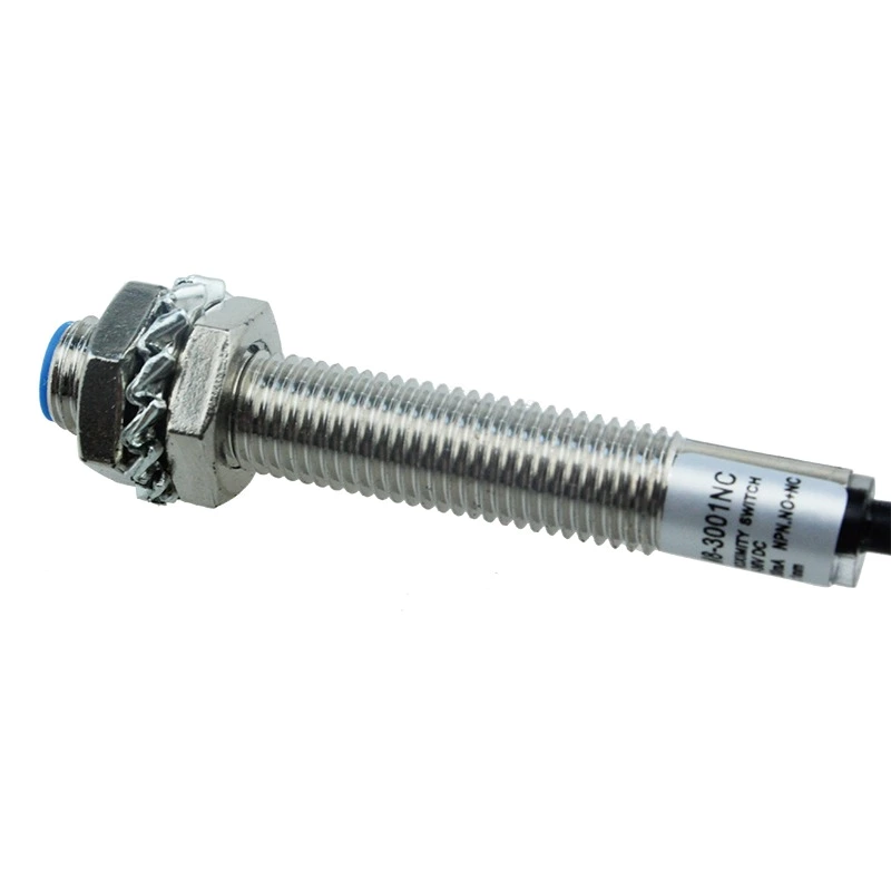 LM8-3001NC M8 NO NC IP67 M8 Inductive Proximity Sensor with 4m Cable