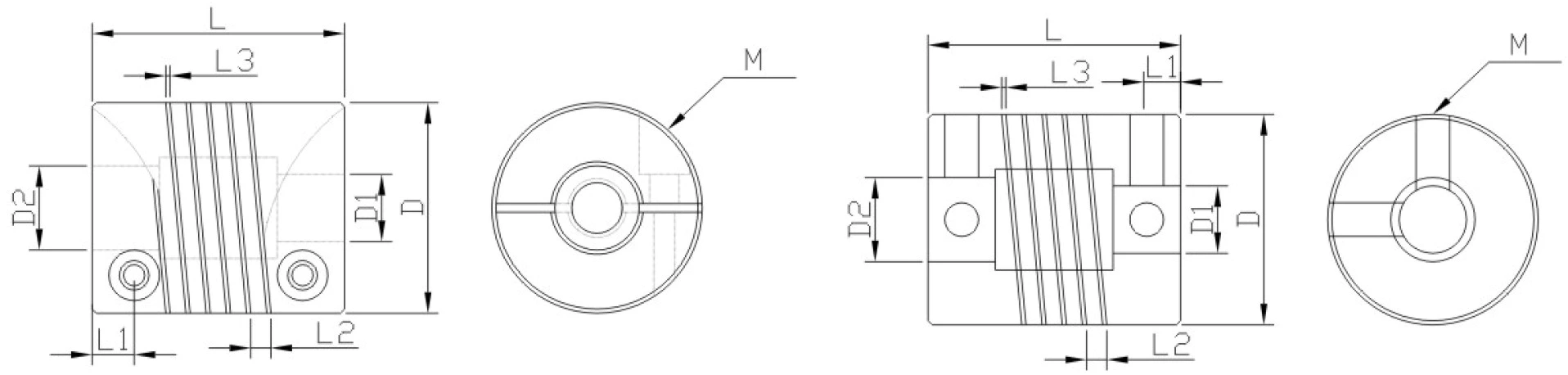 LR-B-D20L25 8mm Diameter Shaft Encoder Hold Type Aluminum Flexible Coupling