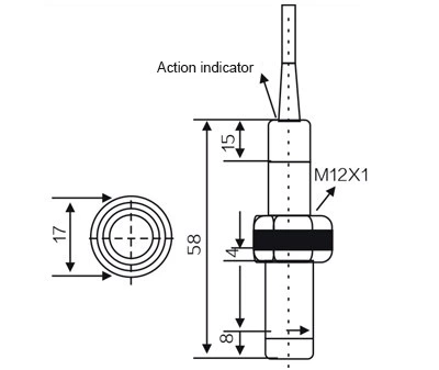 CM12 M12 capacitance proximity switch sensor
