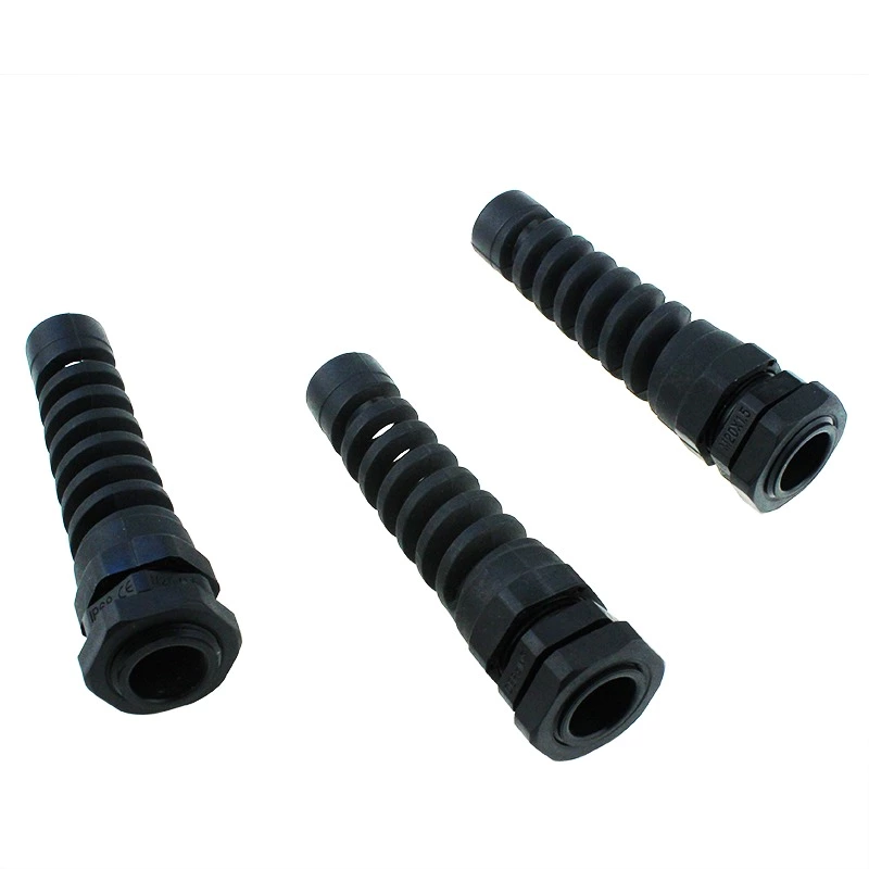 Waterproof M12 M16 M18 M20 Nylon Spiral Flex Protecting Cable Gland