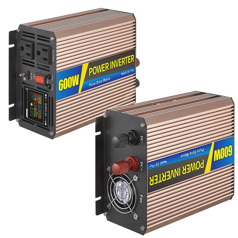 Pure Sine Wave Inverter SGPE 600w 12/24/48VDC New energy system (Color display and remote control is optional)