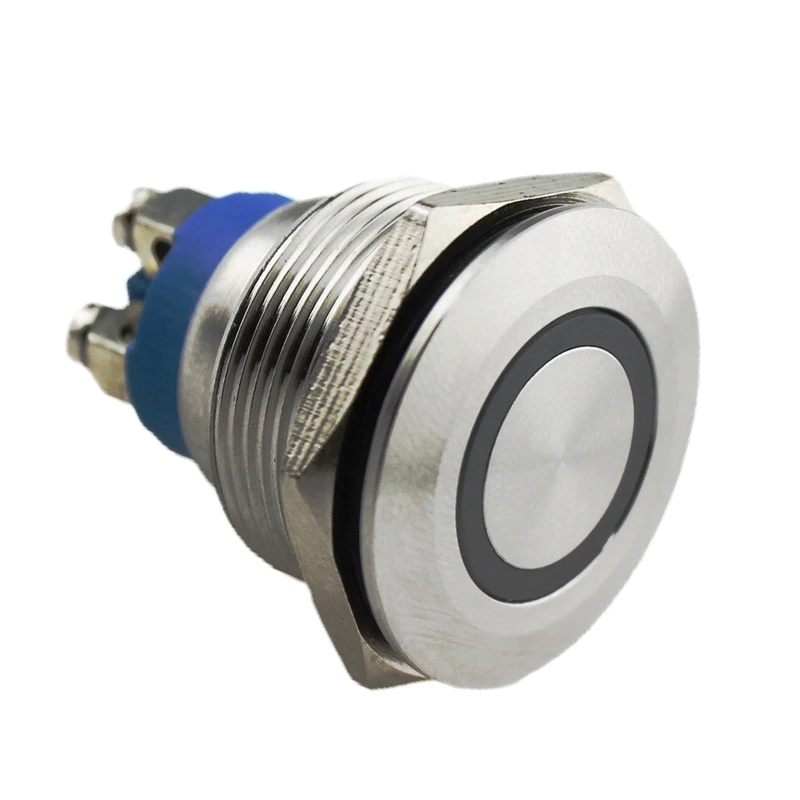 Metal Push Button Screw Type JS22F-11E-W-12V-S Selevator Equipment Waterproof LED Button