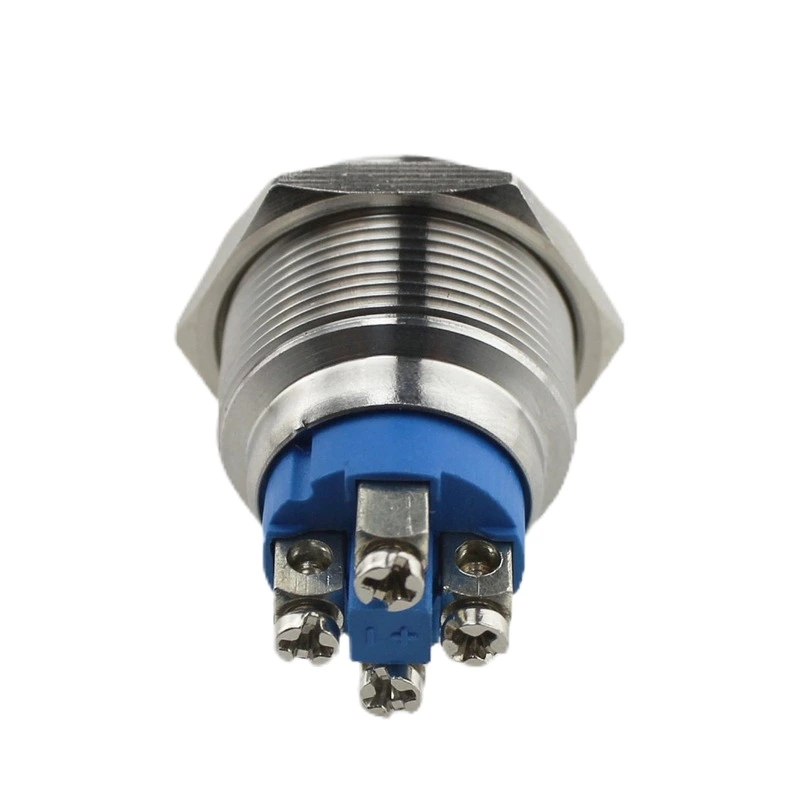 Metal Push Button Screw Type JS22F-11E-W-12V-S Selevator Equipment Waterproof LED Button