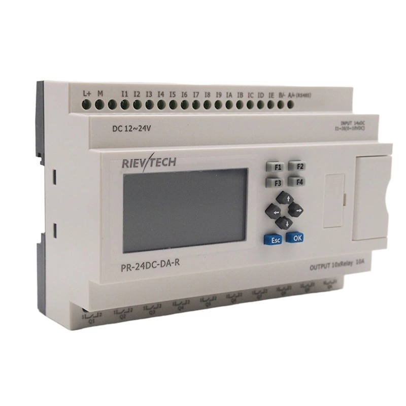 Rievtech Micro PLC Economic Type Programmable Relay PR-24DC-DA-R Mini PLC with Non-expandable