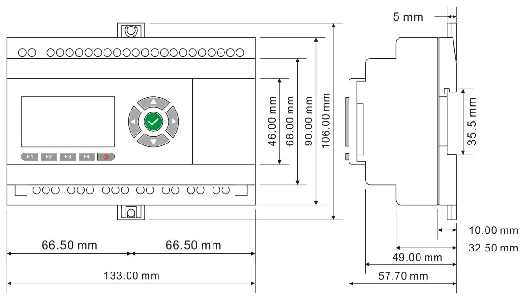 HMI DC 24V PLC Programmable Logic Controller PR-26DC-DAI-RA-N