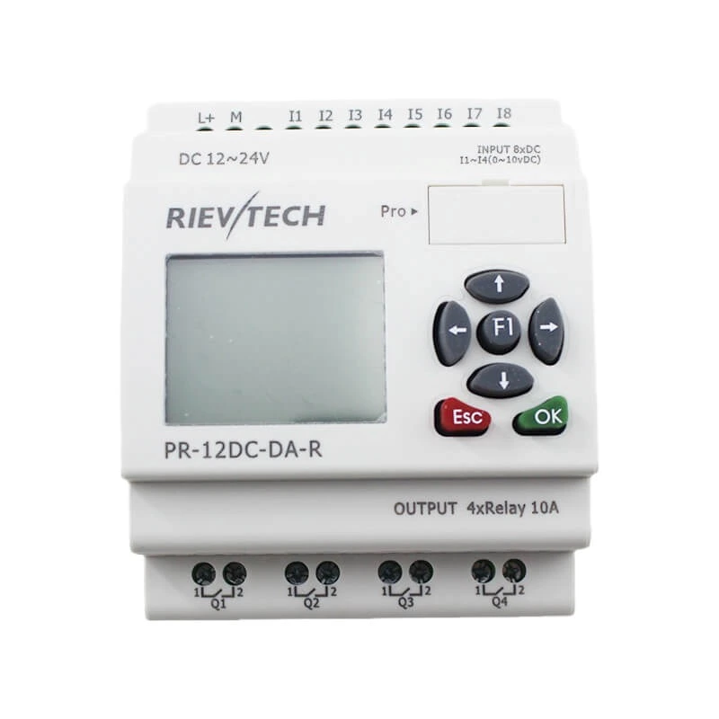 RIEVTECH Micro PLC PR12-DC-DA-R Mini PLC with Non-expandable Programmable logic controller