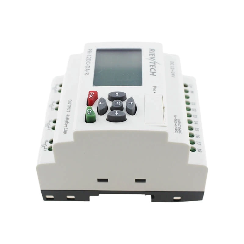 RIEVTECH Micro PLC PR12-DC-DA-R Mini PLC with Non-expandable Programmable logic controller