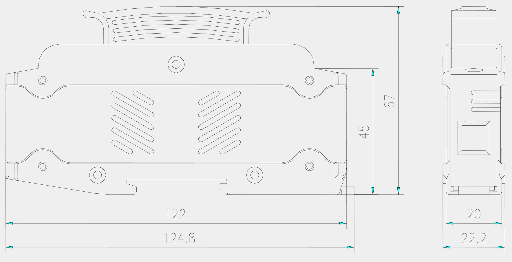 SLPV-32LD DC 1500V 32A Solar Photovoltaic PV Fuse Holder