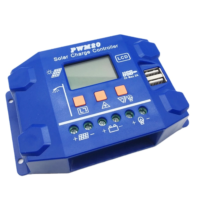 Solar Charge Controller PWM20-2210-4456 PWM20 SM2430 Solar Controller DC12V DC24V 10A