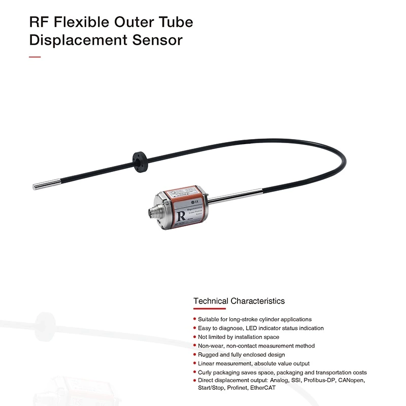 RF Profibus-DP Output Flexible Outer Tube Displacement Sensor