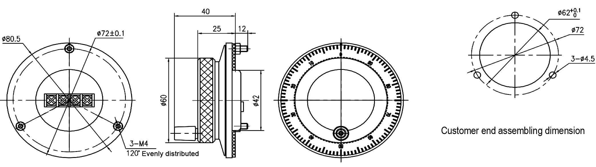 YMT800 Hand-Held Pulse Generator MPG Handy Handwheel CNC Pendant Manual Pulse Generator