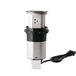 AU Plug Three-position high level WIFI smart Motorized kitchen worktop pop up socket with USB-C led light 15W wireless charging