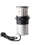 AU Plug Three-position high level WIFI smart Motorized kitchen worktop pop up socket with USB-C led light 15W wireless charging