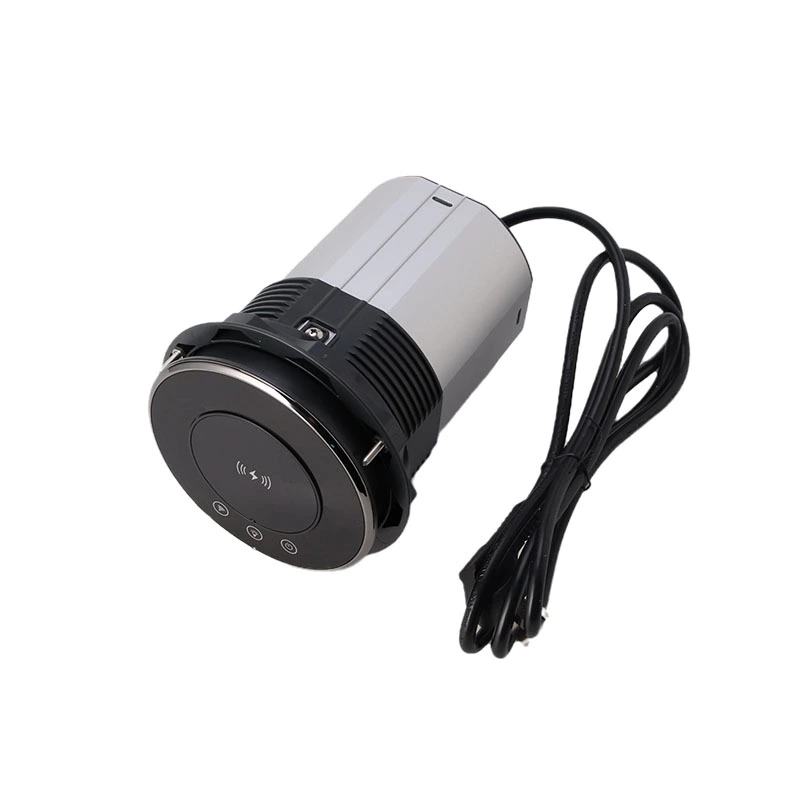 AU Plug Three-position high level WIFI smart Motorized kitchen worktop pop up socket with USB-C led light 15W wireless charging