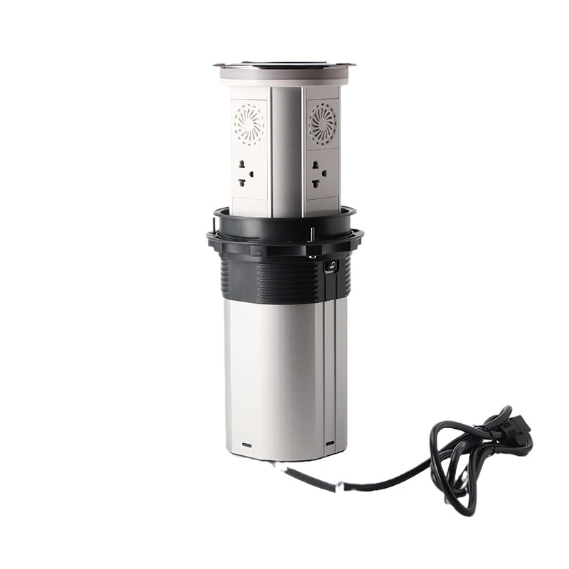 AU Plug Three-position high level WIFI smart Motorized kitchen Bluetooth socket with USB-C led light 15W wireless charging