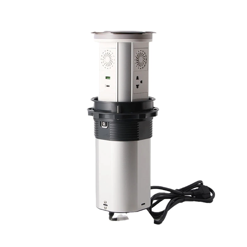 AU Plug Three-position high level WIFI smart Motorized kitchen Bluetooth socket with USB-C led light 15W wireless charging