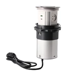 IL Plug Three-position high electric pop up socket with USB-C led light 15W wireless charging electric pop up socket