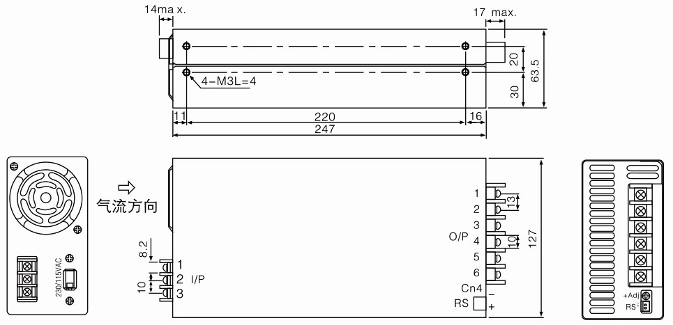 SE-600-5 5V 100A 500w High Switch Power Supply