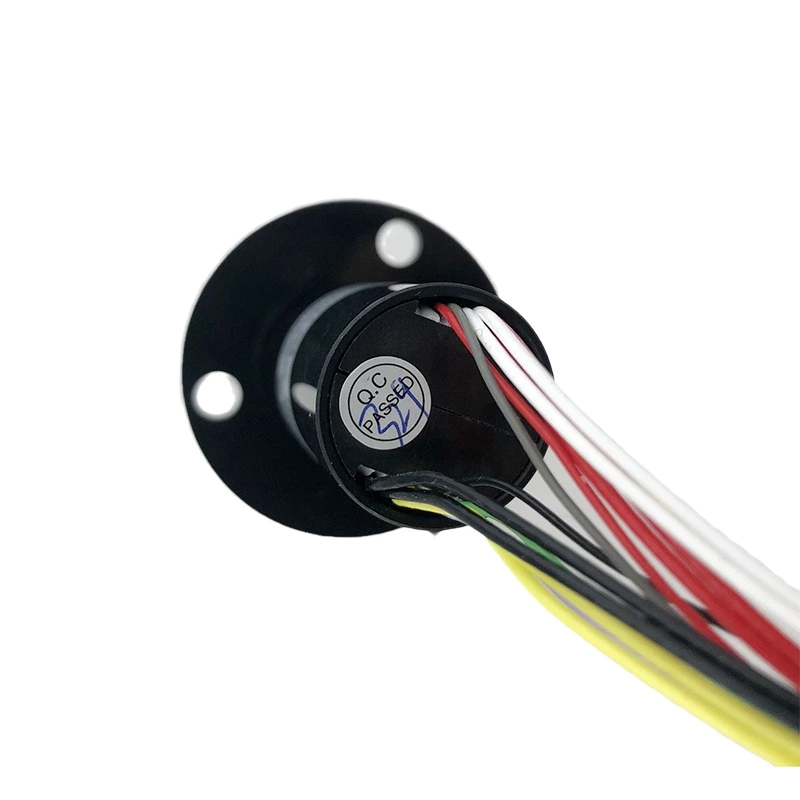 SRC022-30L-4-4P/6S 22mm 10 Rings Miniature Swivel Capsule Slip Ring Carbon Brush Holder