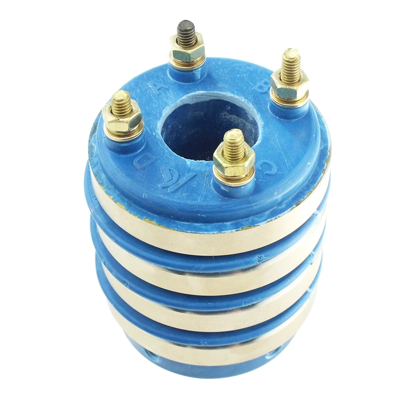 Carbon Brush Holder Slip Ring Dia 50mm 4rings 20A/ring SRH20*50*59-4