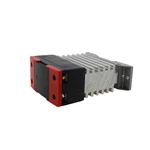 Black and Red SSR-120DA Integrated Single-phase Solid State Relay with Heat Sink