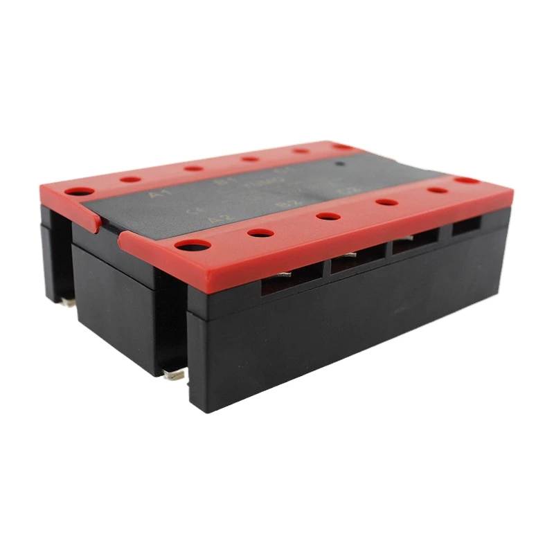 Three Phase Solid State Relay Aluminum Base Black Body with Red Cover