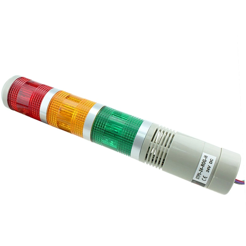 24V DC 3layer LED Signal Tower Flashing Warning Light with Buzzer