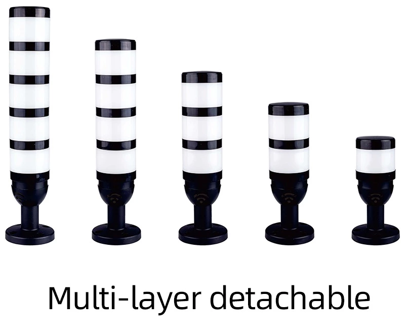 Multi-layer detachable warning light with buzzer STP6-24-2ROGBW- H